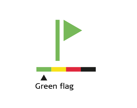 Green flag Sensoa Flag System